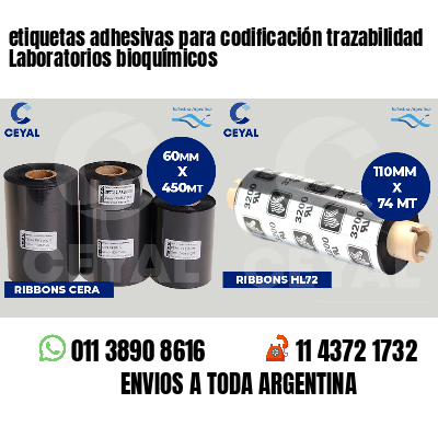 etiquetas adhesivas para codificación trazabilidad Laboratorios bioquímicos