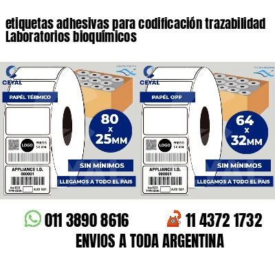 etiquetas adhesivas para codificación trazabilidad Laboratorios bioquímicos