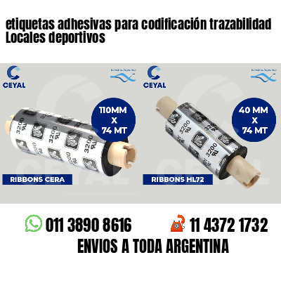 etiquetas adhesivas para codificación trazabilidad Locales deportivos