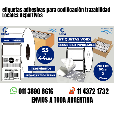 etiquetas adhesivas para codificación trazabilidad Locales deportivos