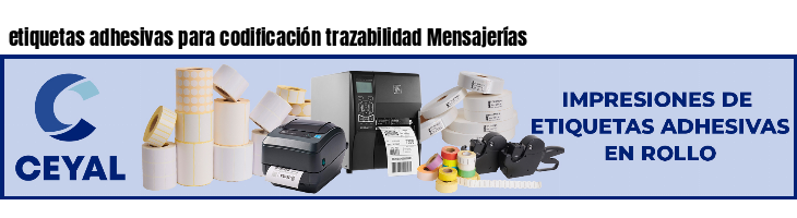 etiquetas adhesivas para codificación trazabilidad Mensajerías