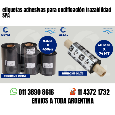 etiquetas adhesivas para codificación trazabilidad SPA