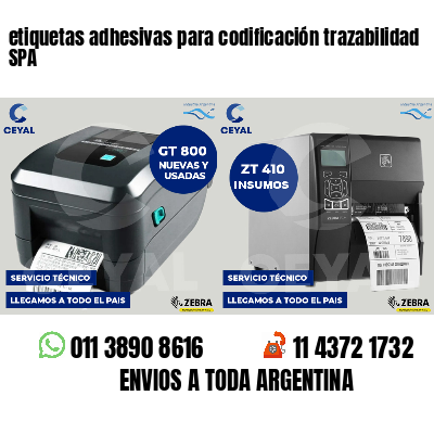 etiquetas adhesivas para codificación trazabilidad SPA