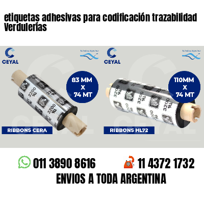 etiquetas adhesivas para codificación trazabilidad Verdulerías