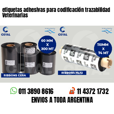 etiquetas adhesivas para codificación trazabilidad Veterinarias