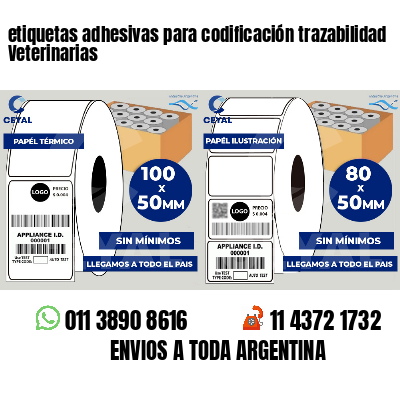 etiquetas adhesivas para codificación trazabilidad Veterinarias