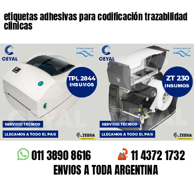 etiquetas adhesivas para codificación trazabilidad clinicas