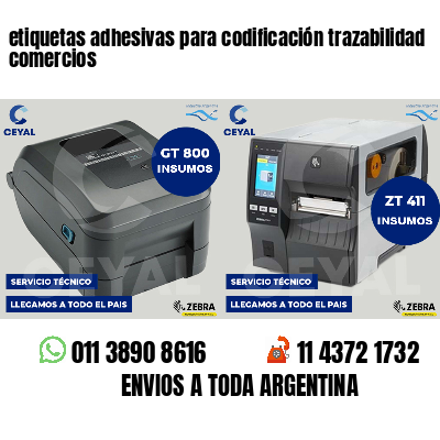 etiquetas adhesivas para codificación trazabilidad comercios