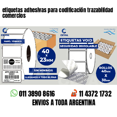etiquetas adhesivas para codificación trazabilidad comercios