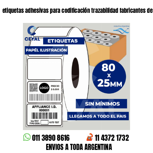 etiquetas adhesivas para codificación trazabilidad fabricantes de ropa