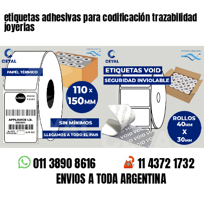 etiquetas adhesivas para codificación trazabilidad joyerias