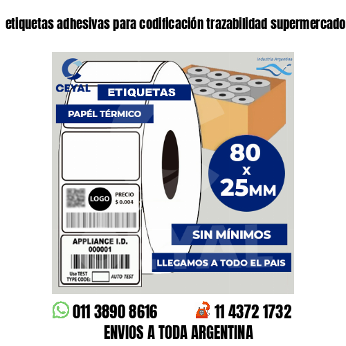 etiquetas adhesivas para codificación trazabilidad supermercados
