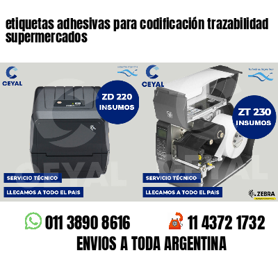etiquetas adhesivas para codificación trazabilidad supermercados