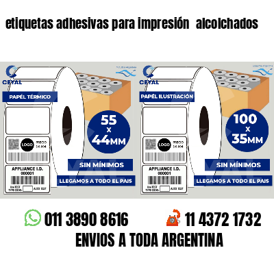 etiquetas adhesivas para impresión  alcolchados