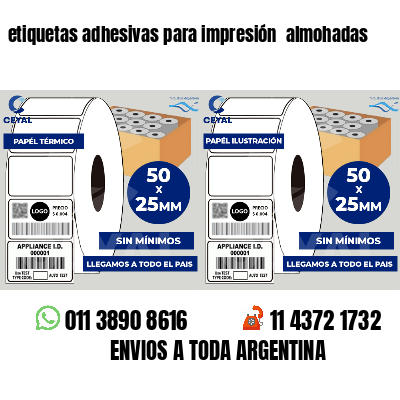 etiquetas adhesivas para impresión  almohadas