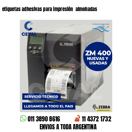 etiquetas adhesivas para impresión  almohadas