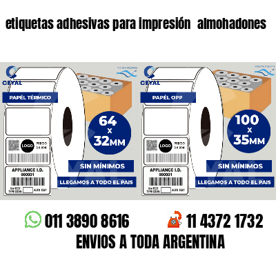 etiquetas adhesivas para impresión  almohadones