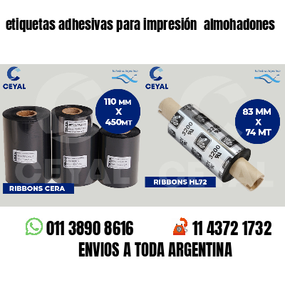 etiquetas adhesivas para impresión  almohadones