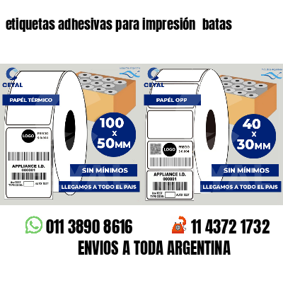 etiquetas adhesivas para impresión  batas