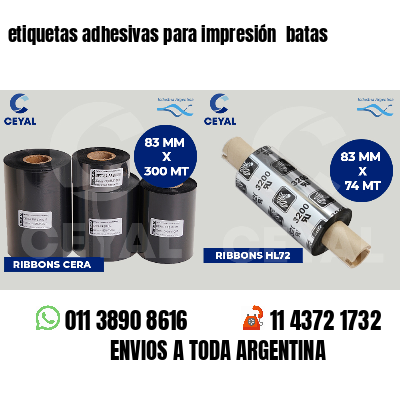 etiquetas adhesivas para impresión  batas