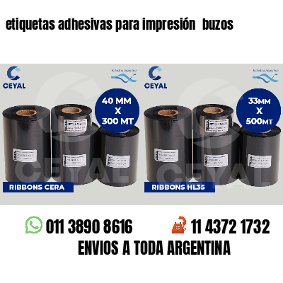 etiquetas adhesivas para impresión  buzos