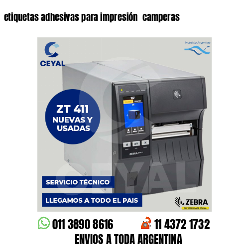 etiquetas adhesivas para impresión  camperas