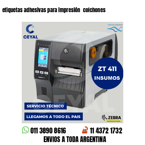 etiquetas adhesivas para impresión  colchones
