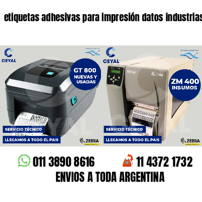 etiquetas adhesivas para impresión datos industrias