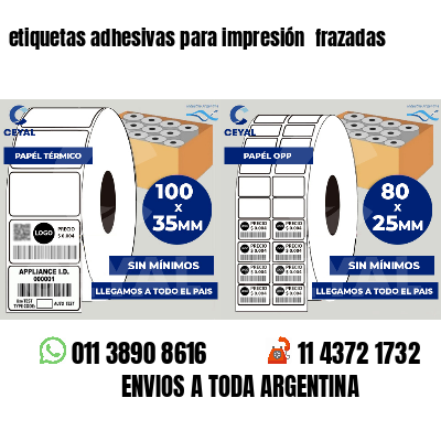etiquetas adhesivas para impresión  frazadas