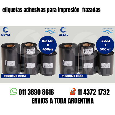 etiquetas adhesivas para impresión  frazadas