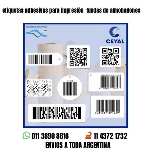 etiquetas adhesivas para impresión fundas de almohadones