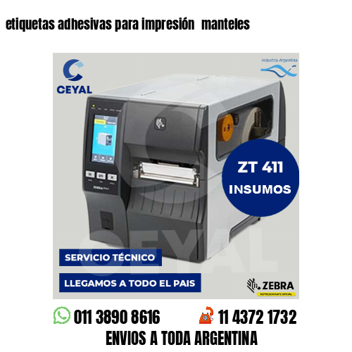 etiquetas adhesivas para impresión  manteles
