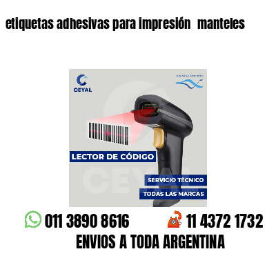 etiquetas adhesivas para impresión  manteles