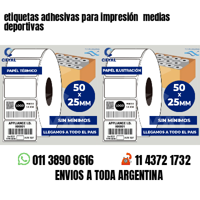 etiquetas adhesivas para impresión  medias deportivas