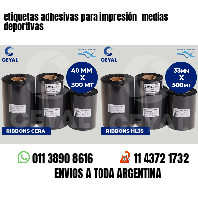etiquetas adhesivas para impresión  medias deportivas
