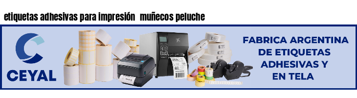 etiquetas adhesivas para impresión  muñecos peluche