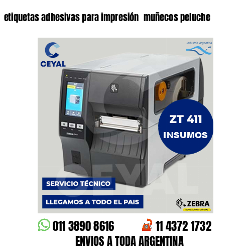etiquetas adhesivas para impresión  muñecos peluche