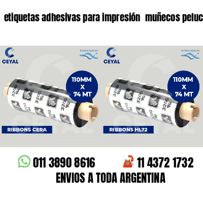 etiquetas adhesivas para impresión muñecos peluche