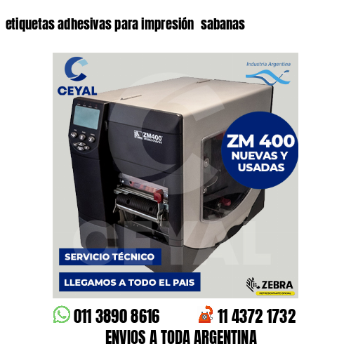 etiquetas adhesivas para impresión  sabanas