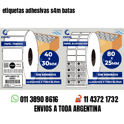 etiquetas adhesivas s4m batas