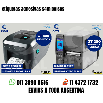 etiquetas adhesivas s4m bolsos