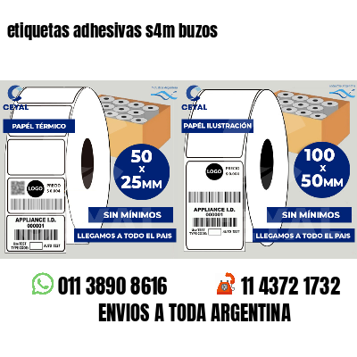 etiquetas adhesivas s4m buzos