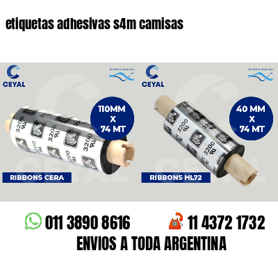etiquetas adhesivas s4m camisas