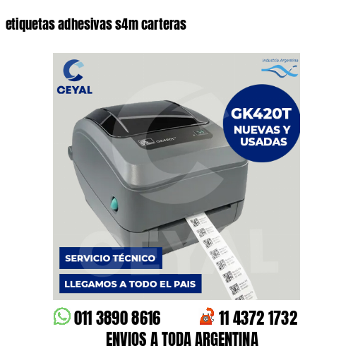 etiquetas adhesivas s4m carteras