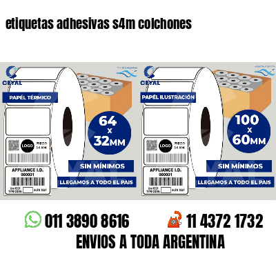 etiquetas adhesivas s4m colchones
