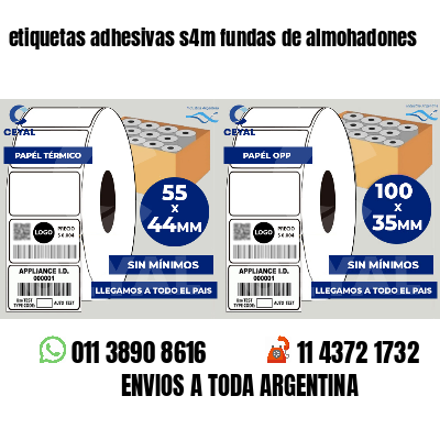 etiquetas adhesivas s4m fundas de almohadones