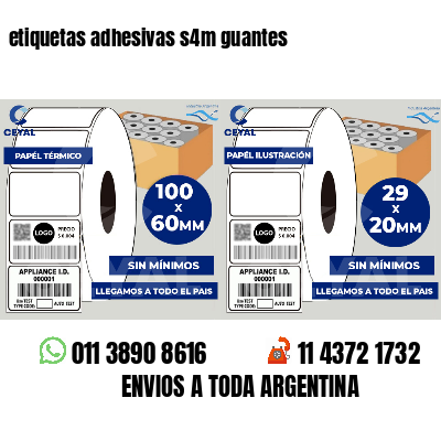 etiquetas adhesivas s4m guantes