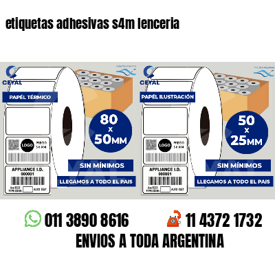 etiquetas adhesivas s4m lenceria
