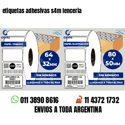 etiquetas adhesivas s4m lenceria
