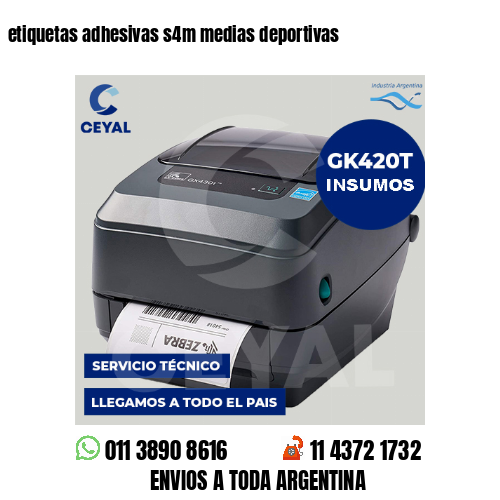 etiquetas adhesivas s4m medias deportivas